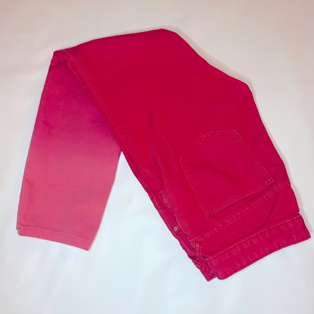Salmon/Pink Free People Ombré Jeans